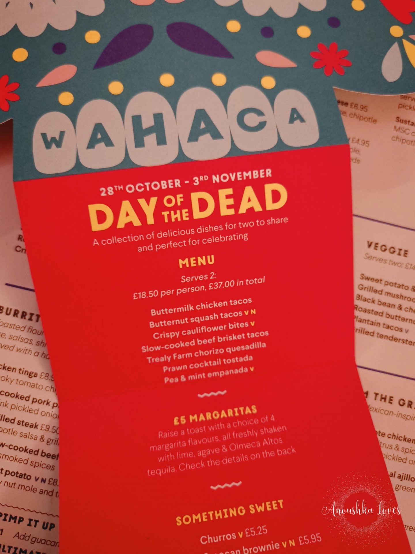 Wahaca 2019 Day of The Dead Menu 2 Wahaca day of the dead Wahaca Day of The Dead Feasting Menu